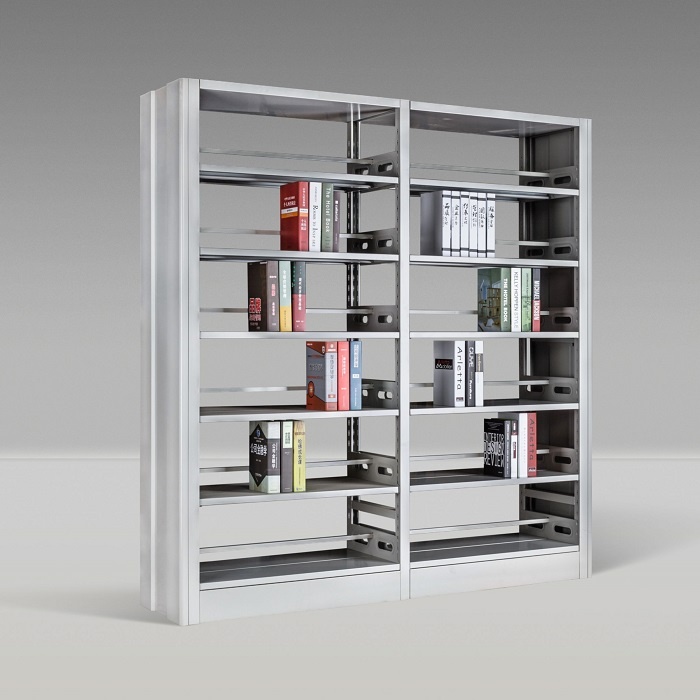 Double sided steel library bookshelf Luoyang Unimax Steel