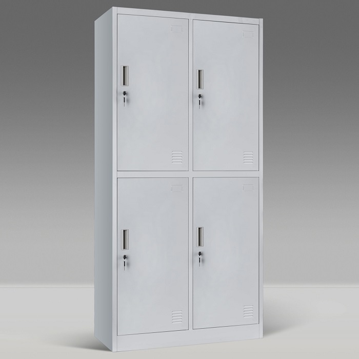 Locker Cabinet with 6 Compartments Lockable Doors 35.4x17.7x70.9 inches Fesjoy Steel Storage Cabinet 