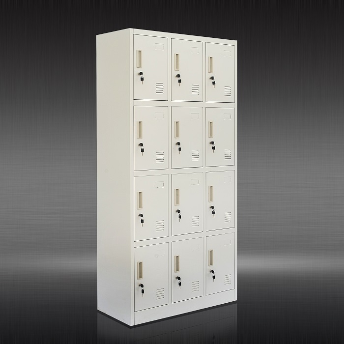 12 Compartment Steel Locker Unassembled - Luoyang Uimax Steel Cabinets