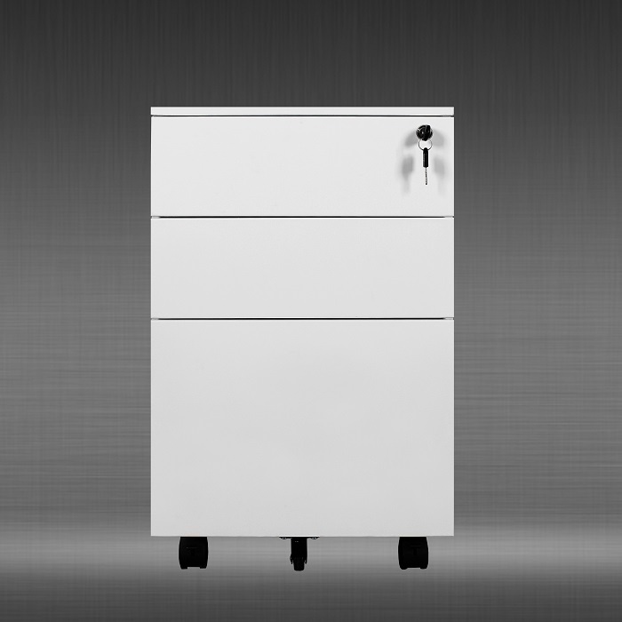 3 Drawer Metal Mobile File Cabinet with Locking Drawers