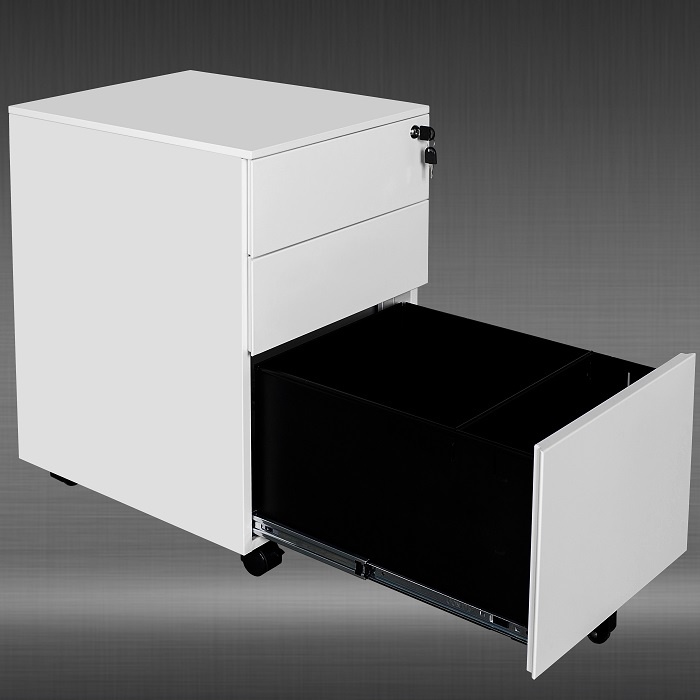 3 Drawer Metal Mobile File Cabinet with Locking Drawers
