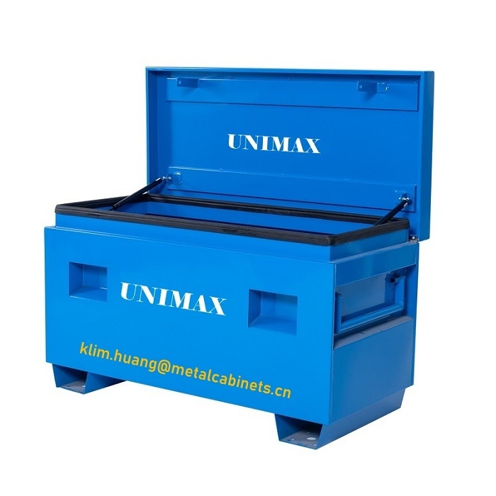 Steel Job site box blue color Industrial extremely heavy duty