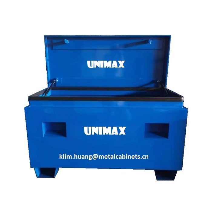 Steel Job site box blue color Industrial extremely heavy duty
