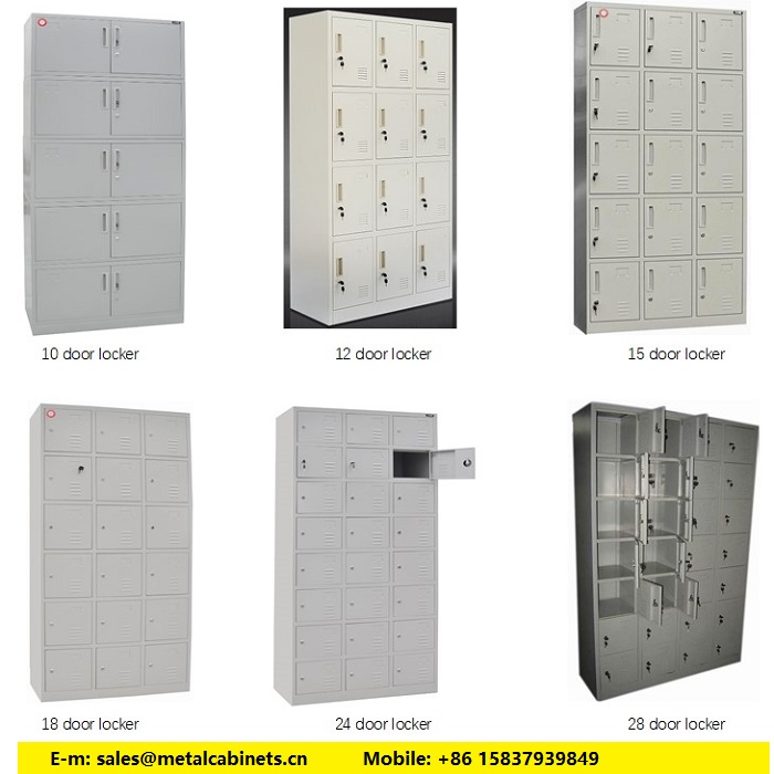 Multi-doors metal locker office gym school storage lockers with variety choices
