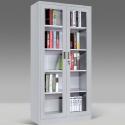 Industrial Metal Cabinet Glass Doors for Display or Bookcase