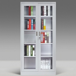 Industrial Metal Cabinet Glass Doors for Display or Bookcase