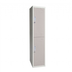 2 Doors Heavy Steel Lockers, Padlock Mechanism