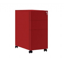 Narrow 3 Drawer Mobile Pedestal