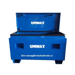 Steel Job site box blue color Industrial extremely heavy duty